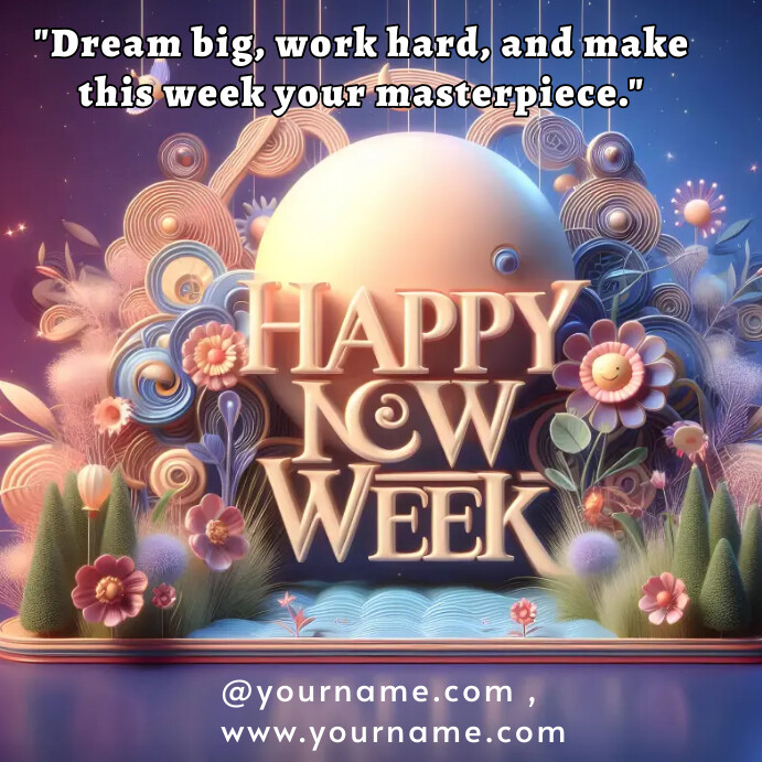 New Week Template for Greetings and Wishes | PosterMyWall