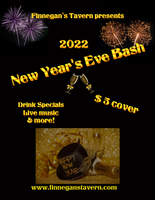 New Year's Eve Bash Рекламная листовка (US Letter) template