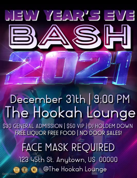 New Year S Eve Bash Template Postermywall New Year S Eve Bash Template Postermywall