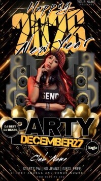 New Year's Eve Club Party Template Instagram Story