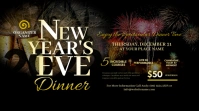 New Year's Eve Dinner Twitter Post template