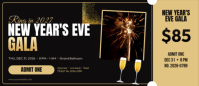 Hitam New Year's Eve Gala Invitation Envelopes Template