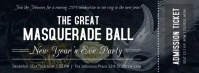 New Year's Eve Party Ticket 3 Фотография обложки профиля Facebook template