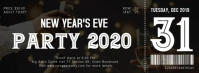 New Year's Eve Party Ticket 5 Portada de Facebook template
