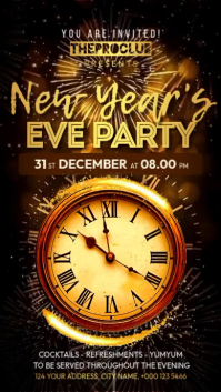 New Year's Eve Party Video Instagram Story template