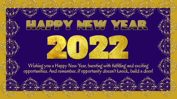 new year, 2022, greetings, card, wishes, part งานแสดงผลงานแบบดิจิทัล (16:9) template