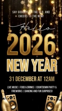 New year,celebrations,2025 , hello 2025 Instagram Story template