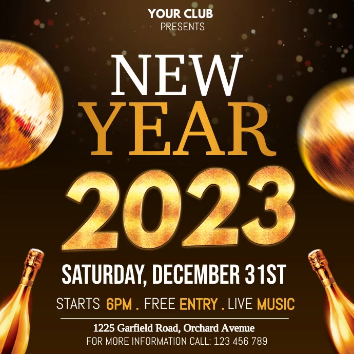 Copy of new year, happy new year, new year 2023 | PosterMyWall