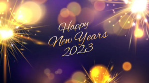 紫色 New Year's Celebration Digitalt display Template