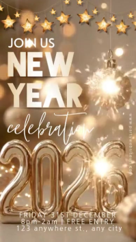 New year,2026,event, countdown Instagram Story template