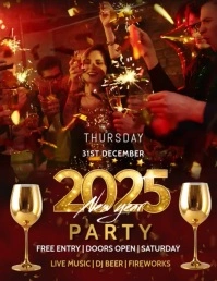 New year,christmas,event Рекламная листовка (US Letter) template