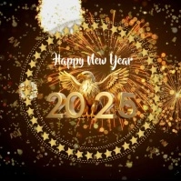 New year,event, party,2025 Post Instagram template