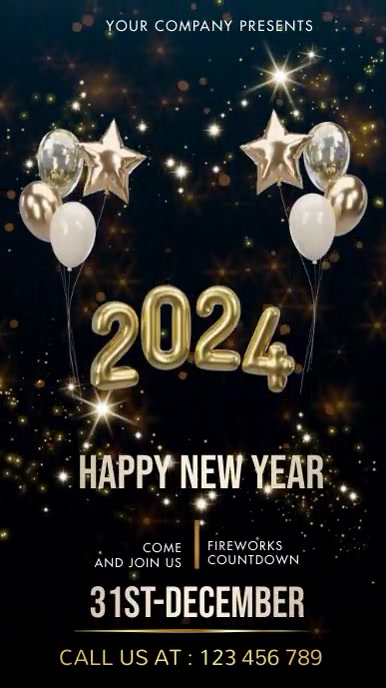 New year,event,2023,party Instagram Reel template