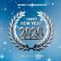 New year,event party,2026, hello new year โพสต์บน Instagram template