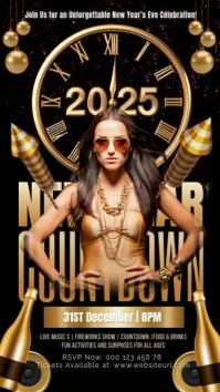 New year,event party,event,2025 Historia de Instagram template