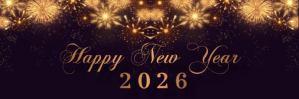 黑色 New Year Celebration E-mail-overskrift Template