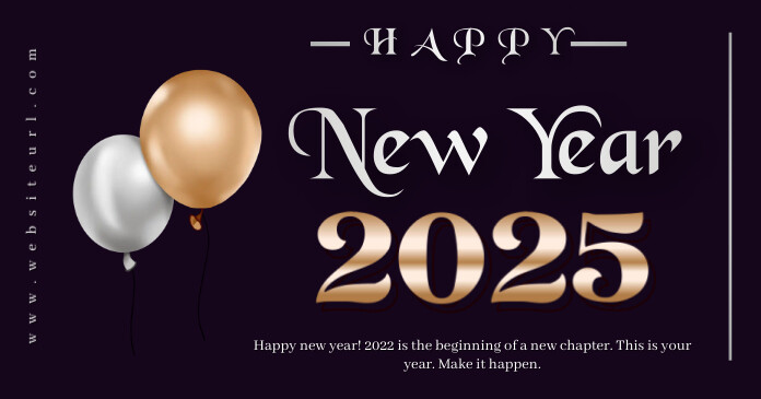 New year,event party,event,2024 delt Facebook-billede template