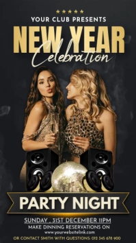 New year,event party,event,2025 Instagram Story template