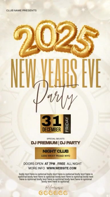 new year's eve celebration party template Instagram Story