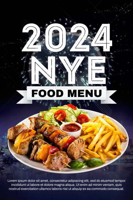 New Year's Eve Dinner Design Template | PosterMyWall