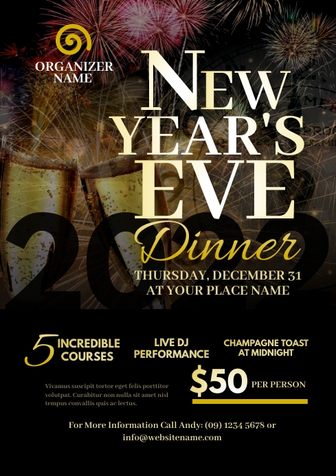 New Years Eve Poster Templates