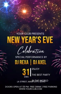 New Year's Eve Party Tabloid Tabloide template