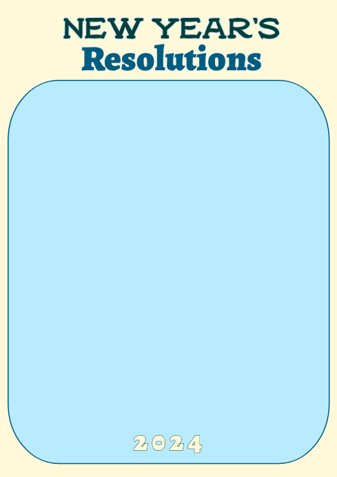 New Year's Resolution 2024 A4 template