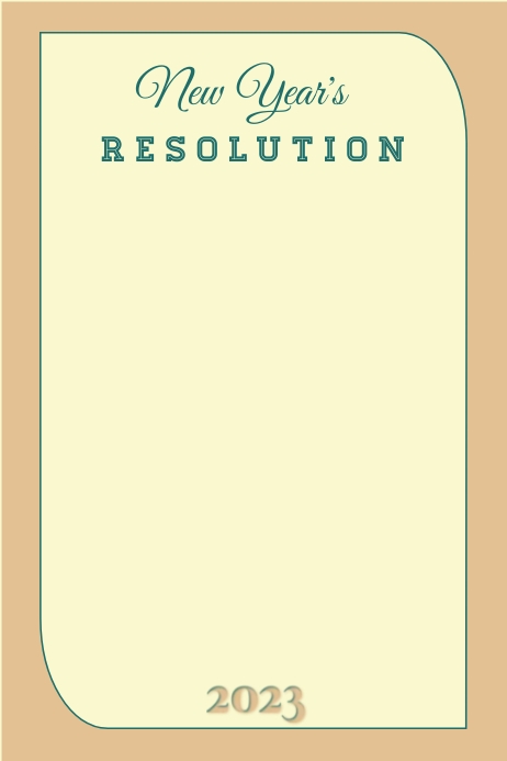 Copy of New Year's Resolution Template | PosterMyWall