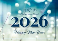New year,2025,event Postcard template