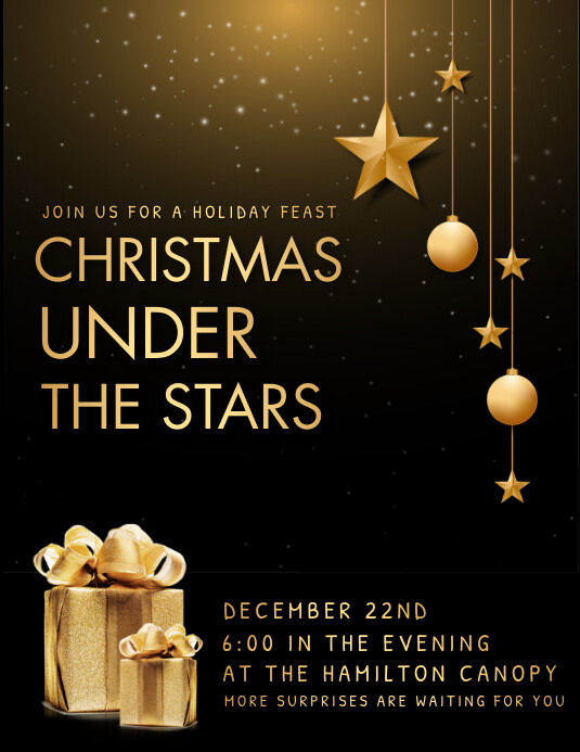 New year,Christmas,Christmas eve,party Flyer (US Letter) template