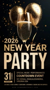 New year,event party,2026, hello new year Instagram 快拍 template