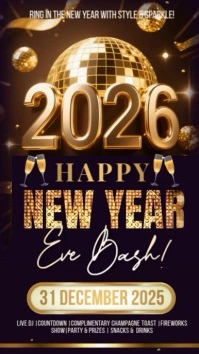 New year,event party,event,2026 Instagram Story template