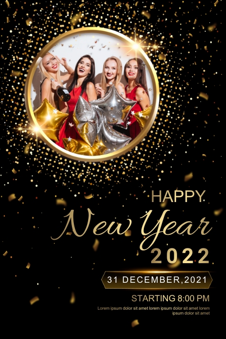 New year,event party 海报 template