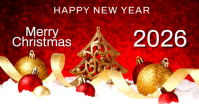 NEW YEAR & MERRY CHRISTMAS Facebook Ad template