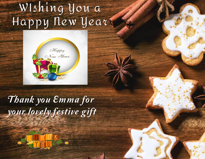 New Year & Thank You Card Template | PosterMyWall