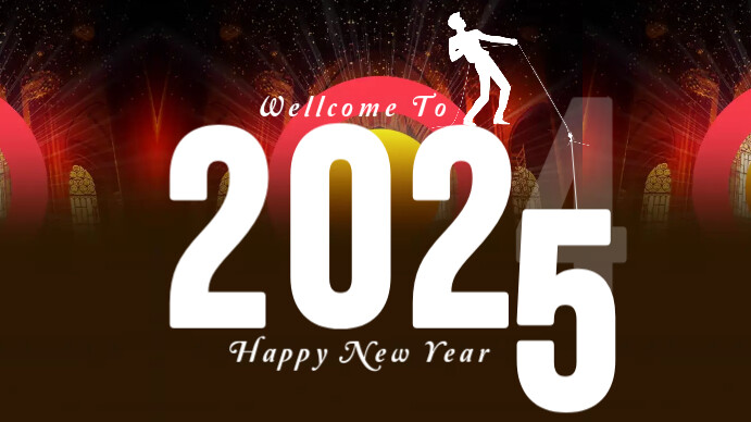 new year (1) 数字显示屏 (16:9) template