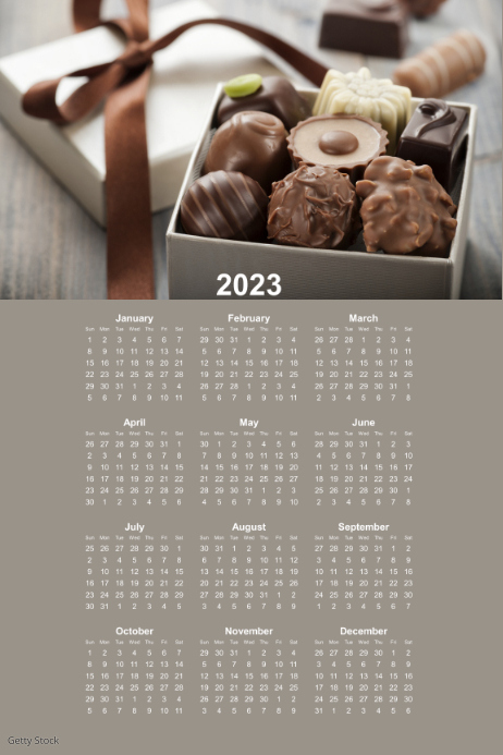 New Year 2023 Calendar Template | PosterMyWall