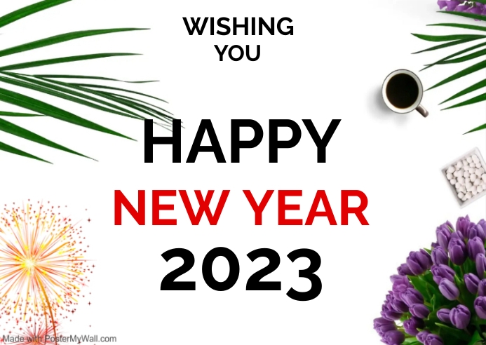 NEW YEAR 2023 Postcard template