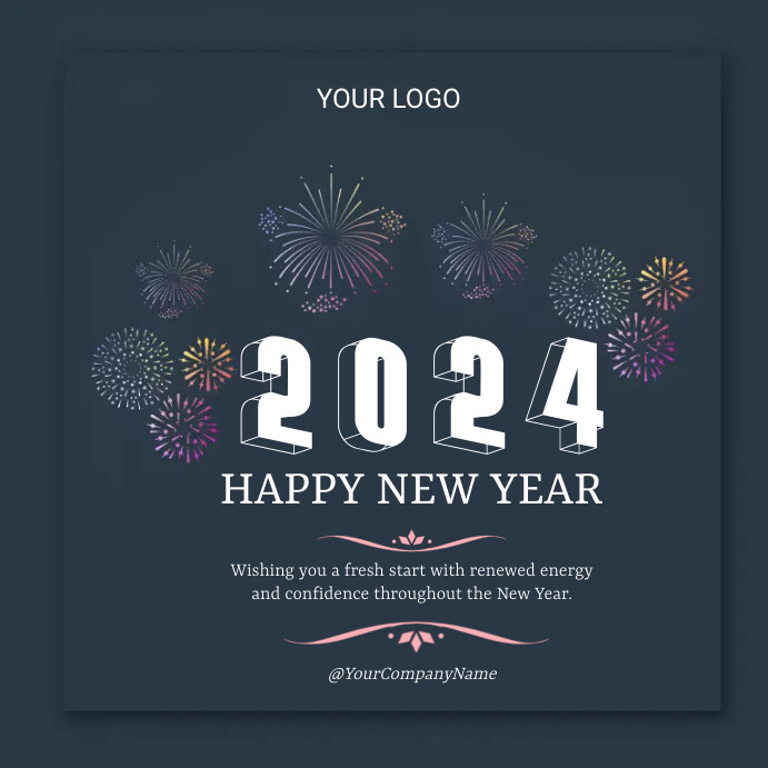 New Year 2025 Card Template for Companies PosterMyWall