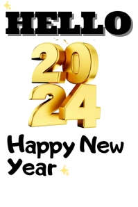 New Year 2024 design template Poster