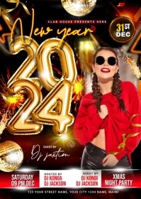 NEW YEAR 2024 A6 template