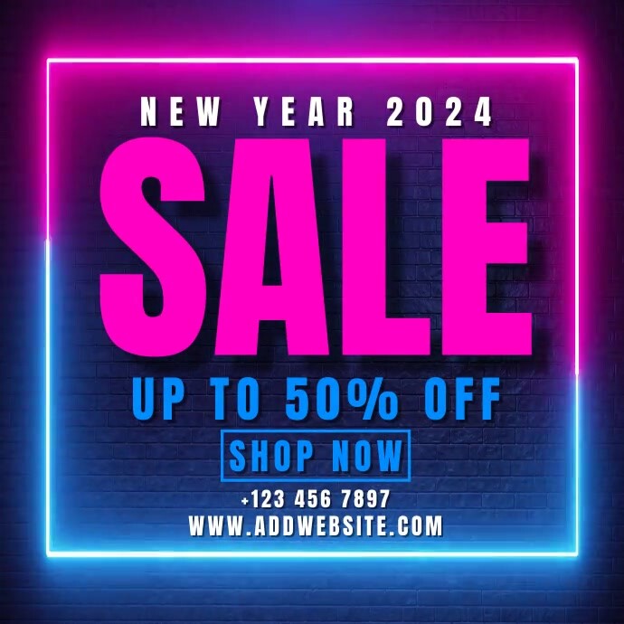 new year 2025 sale video Instagram post Template PosterMyWall