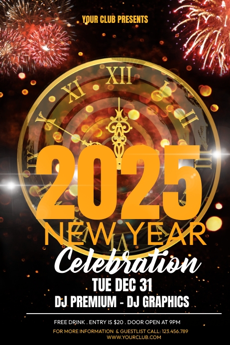 New Year 2025 Template PosterMyWall