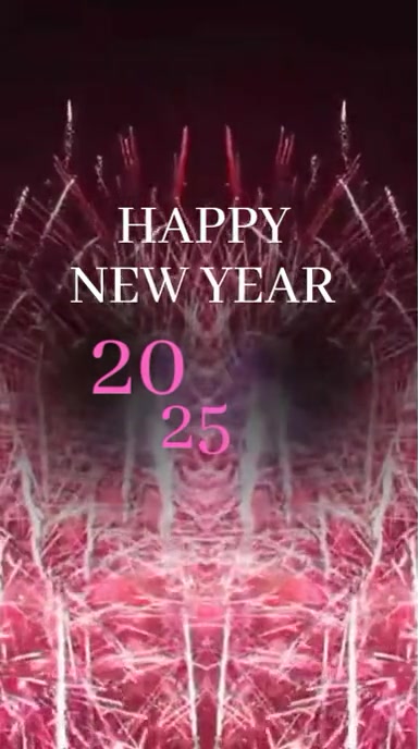 New Year 2025 Digital Display (9:16) template