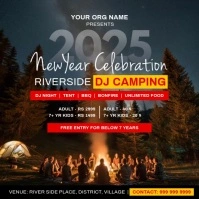 New Year 2025 Dj Camping Post Template Instagram-Beitrag