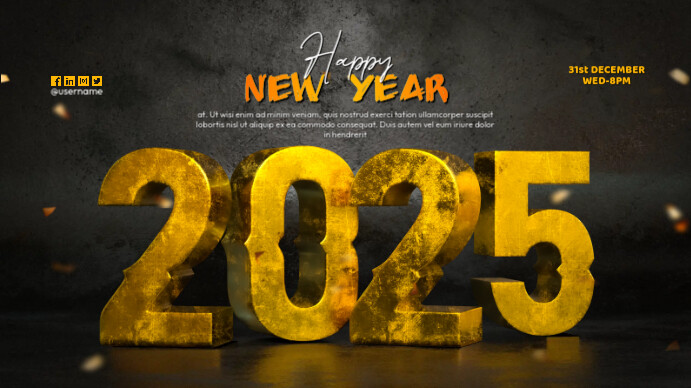 New Year 2025 Invitation Banner Template | PosterMyWall New Year 2025 Invitation Banner Template | PosterMyWall