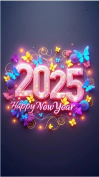 New year 2025 wallpaper Цифровой дисплей (9 : 16) template