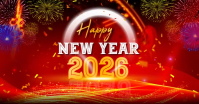 New year 2026 celebration flyer Annuncio Facebook template