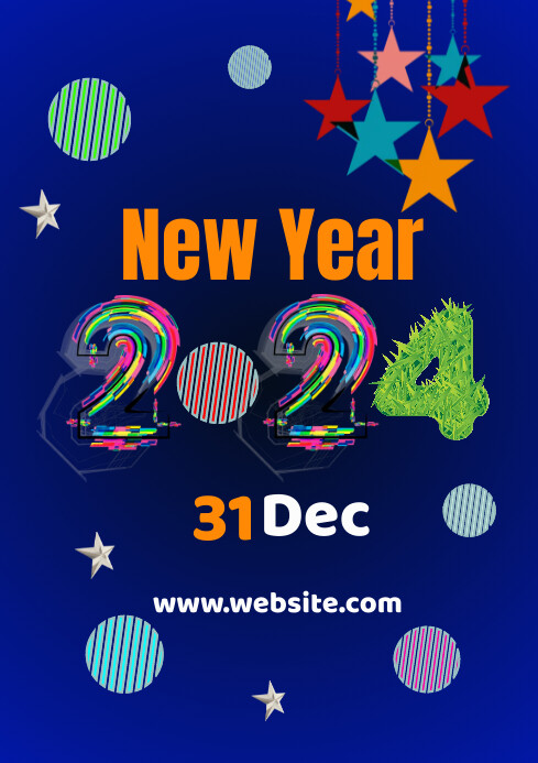 New year A4 template