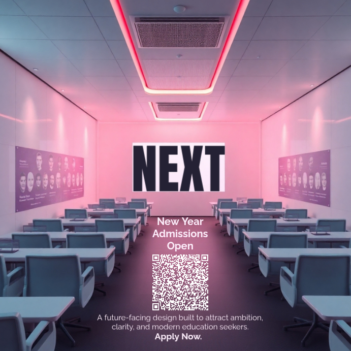 Copy of New Year Admissions Instagram Square Post with Modern Retro ...